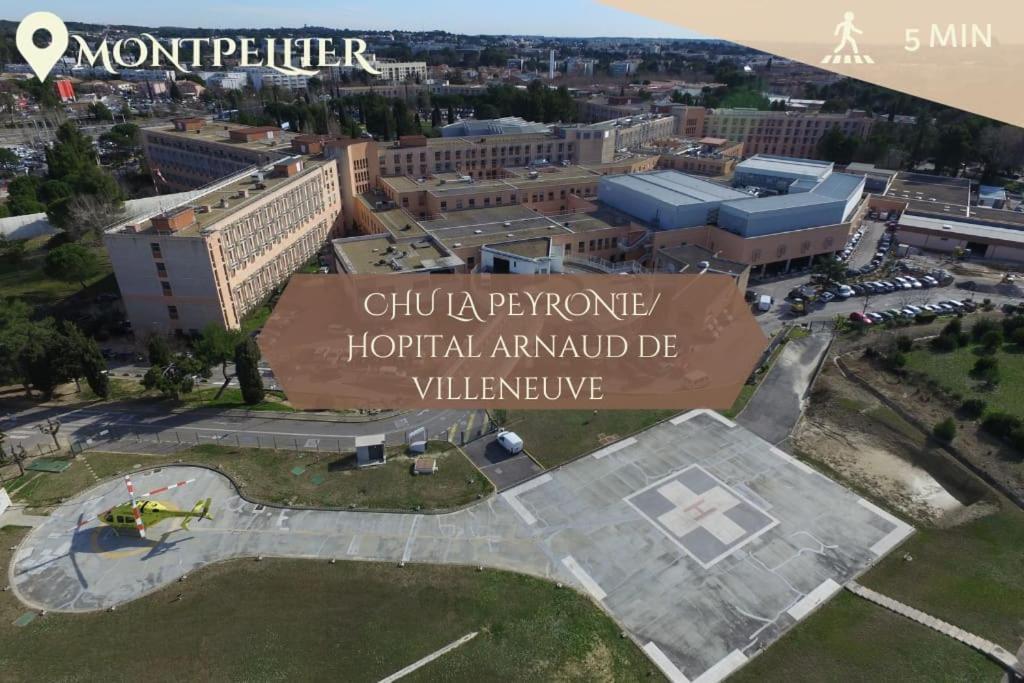 028- Chu Hopital, Appart 2Chambres, Parking, Tram Montpellier Exteriör bild